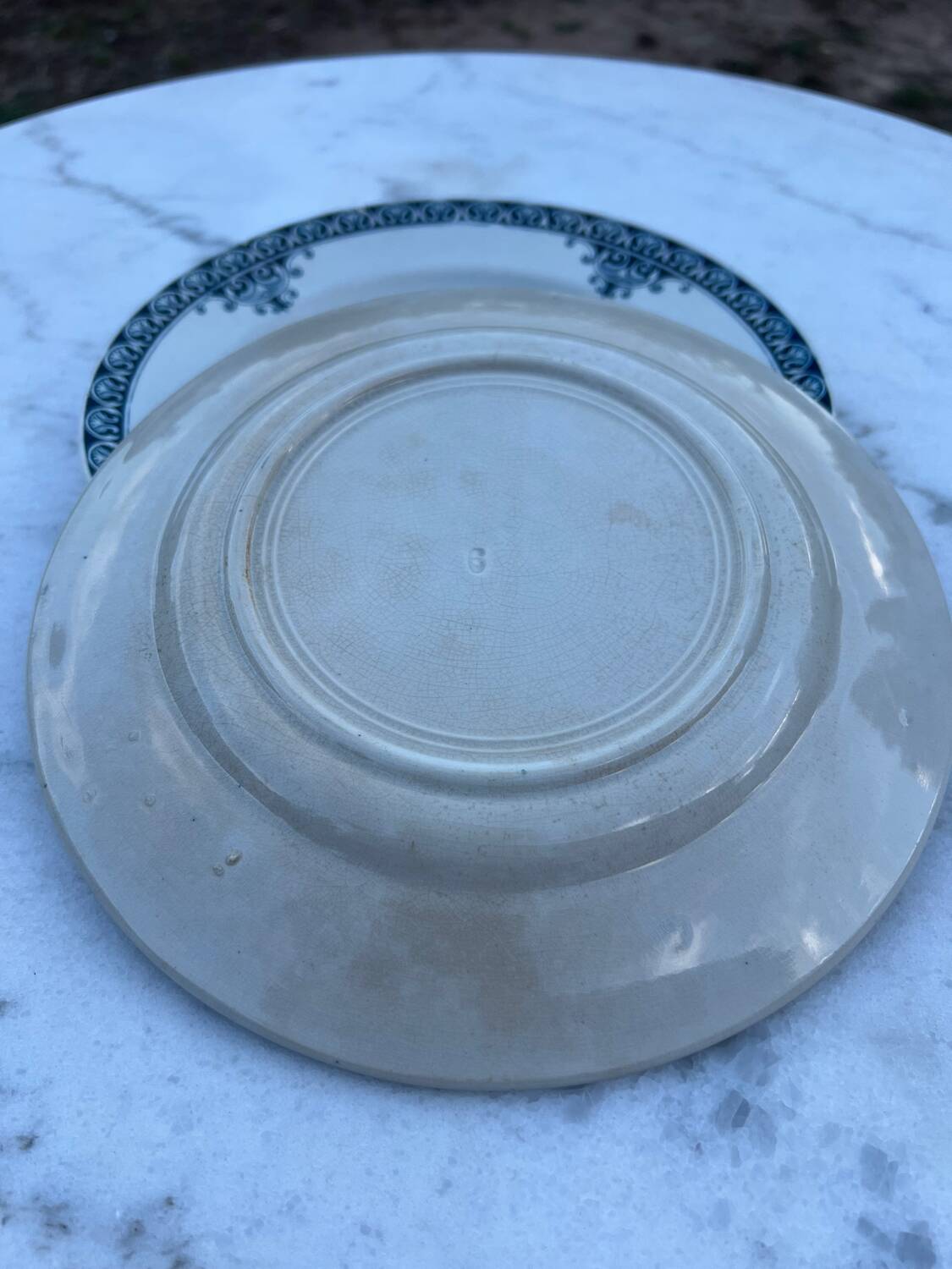 2 old earthenware plates - Rare model