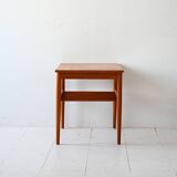 Vintage Scandinavian teak side table, design by Yngvar Sundström