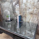 Bureau XIXeme laqué noir et sous main verre biseauté