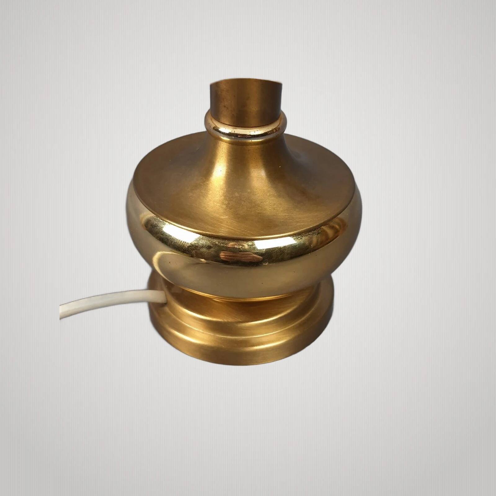 Lampe de Table Verre Murano Laiton Champignon Design Moderne Ans ‘70