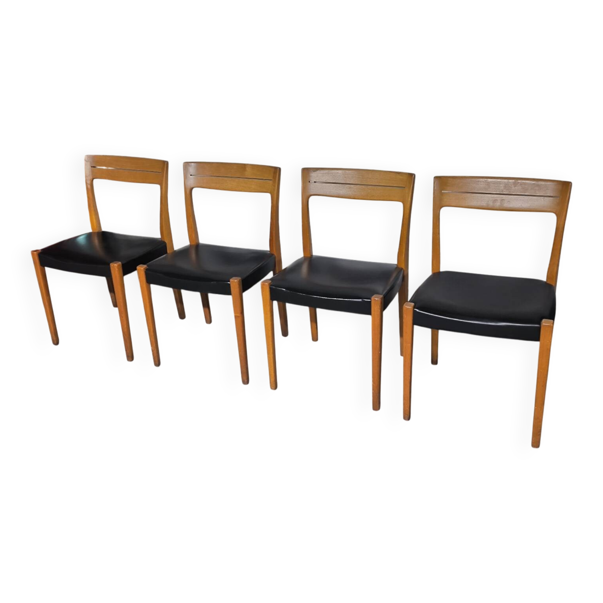 4 vintage Scandinavian teak chairs from the 1970s, Svegards Markaryd.