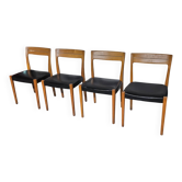 4 vintage Scandinavian teak chairs from the 1970s, Svegards Markaryd.