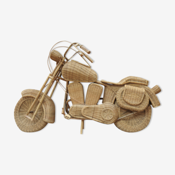 Motorcycle harley davidson rattan 1980