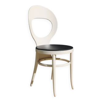 BAUMANN chair white seagull black faux leather