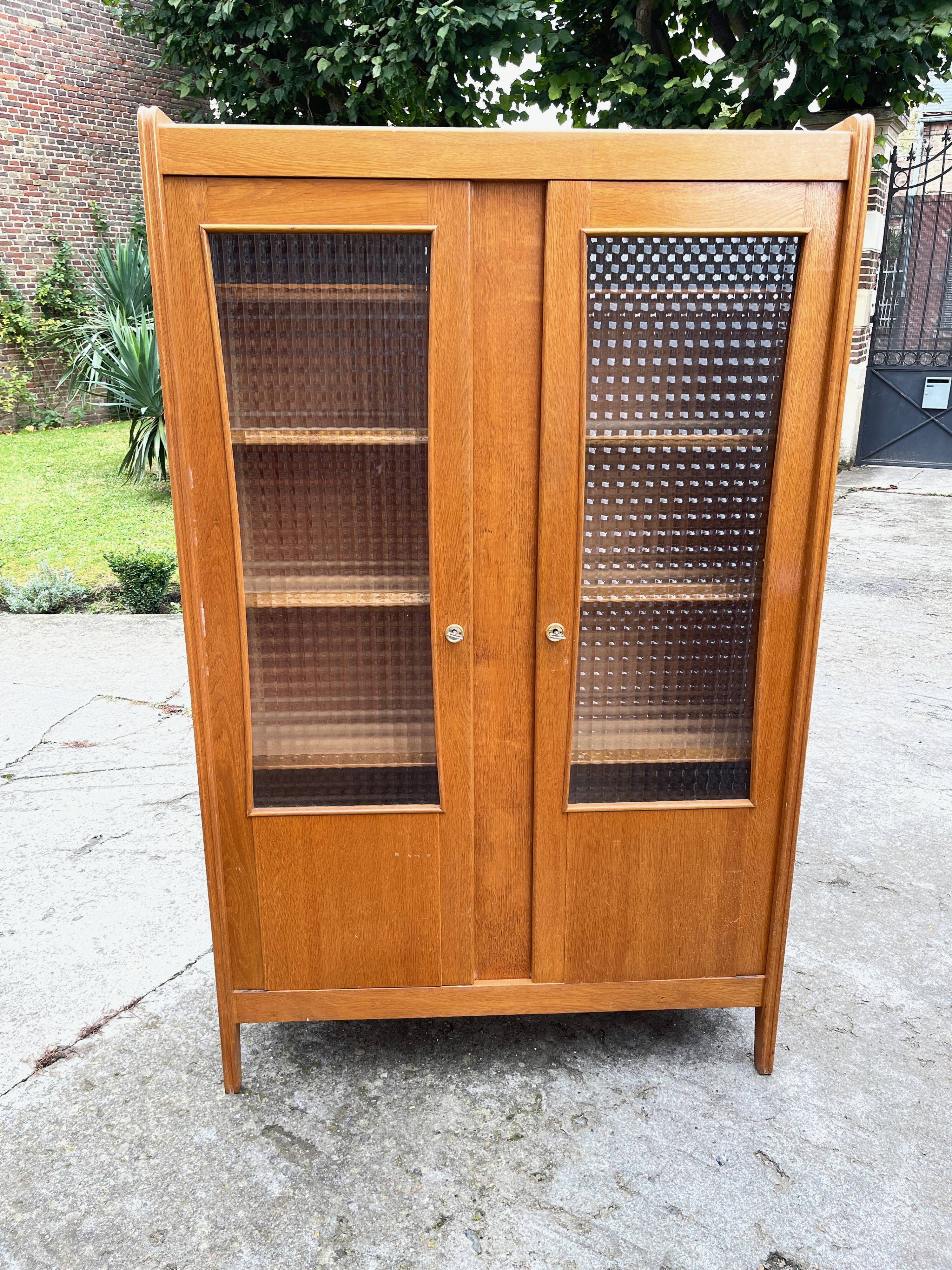 French glass cabinet - 1960 vintage