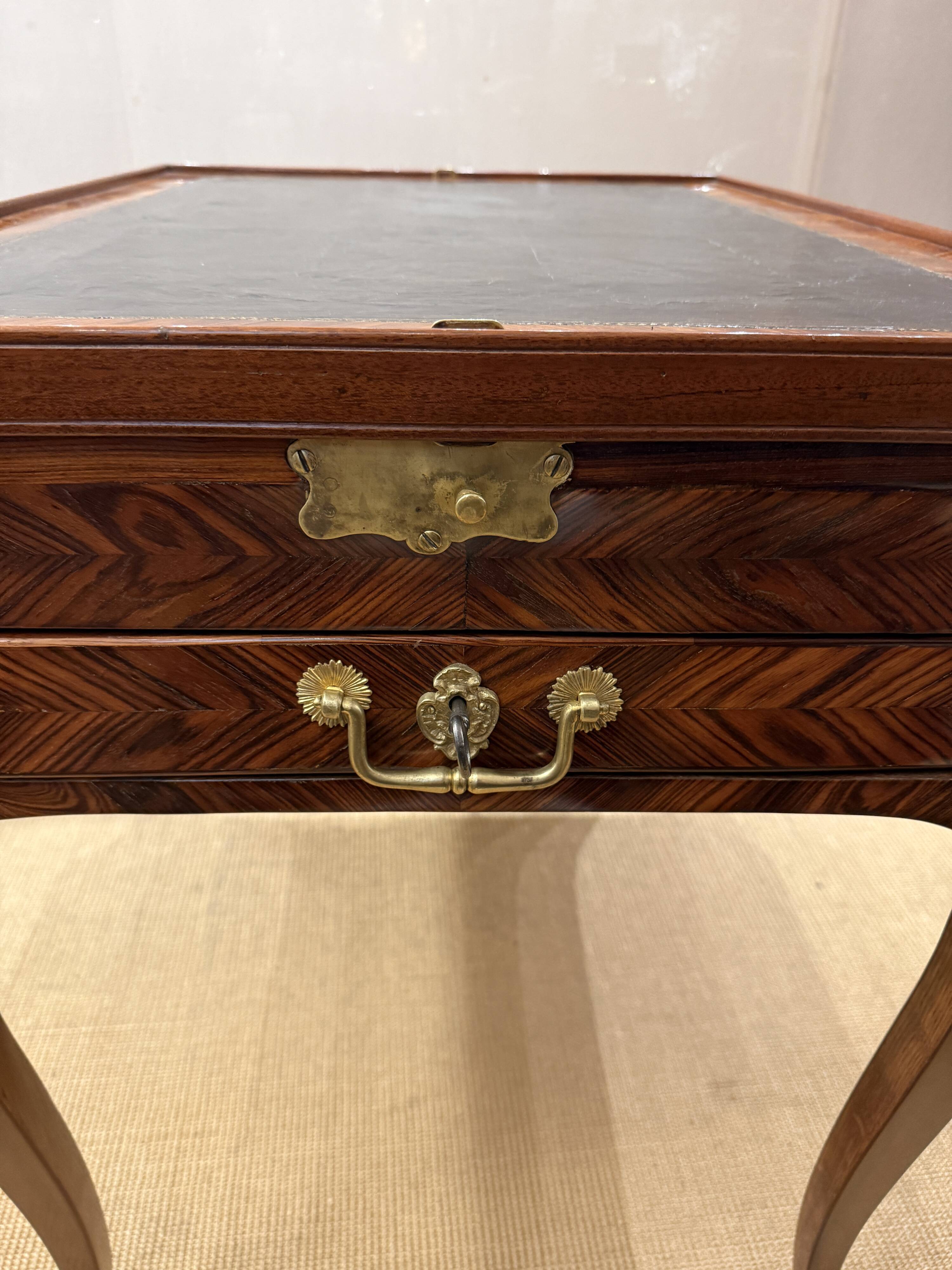 Rococo Games Table with Leather, Chess & Backgammon, 18th Century