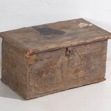 Ancien coffre en bois massif (Année 1830) #34