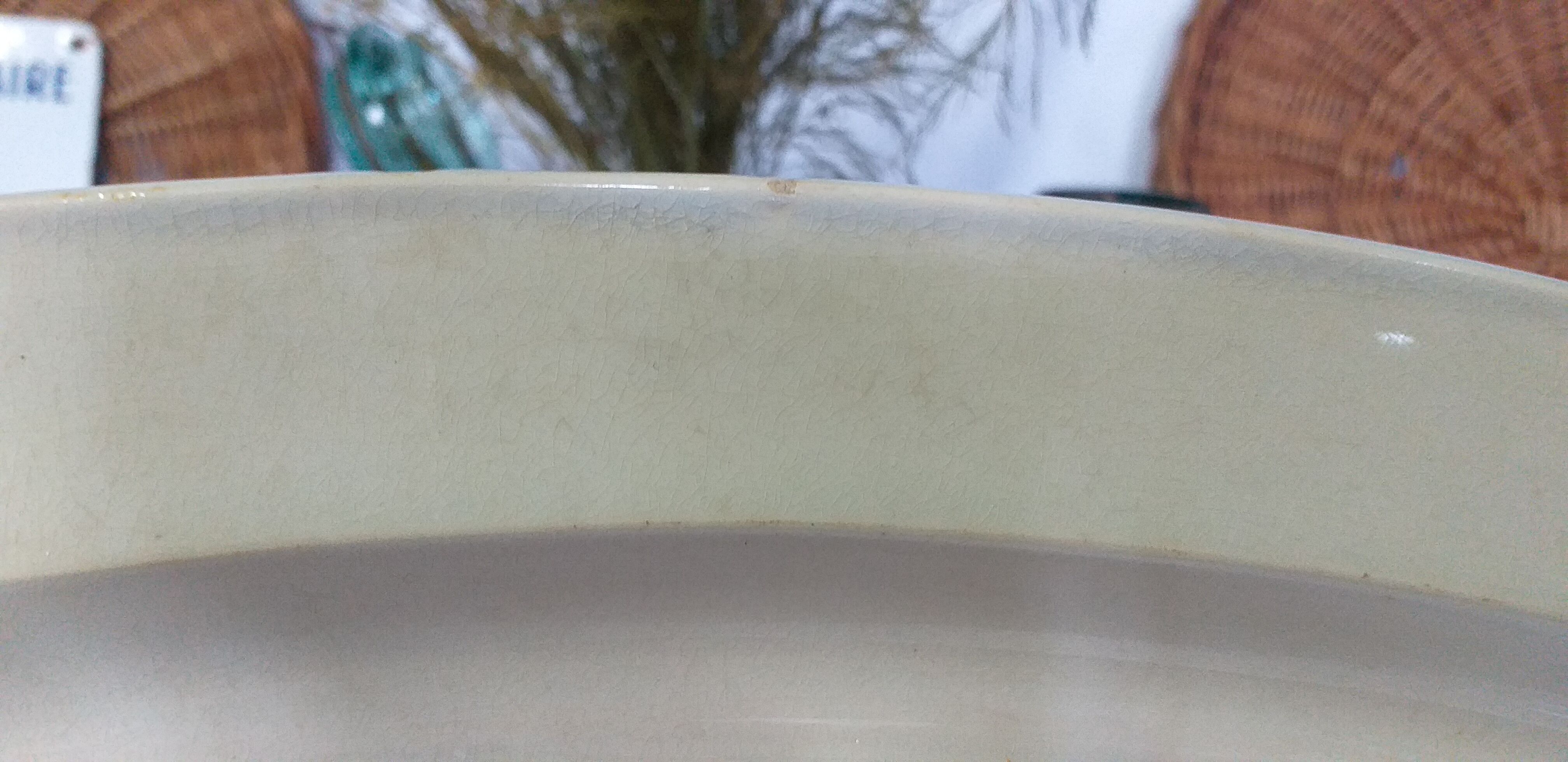 Serving or presentation dish in creil and montereau white porcelain
