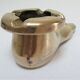 Anthropomorphic ashtray solid brass foot design 70s