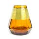 Art Deco vase, honey glass, oroplastic, Czechoslovakia, 1930s