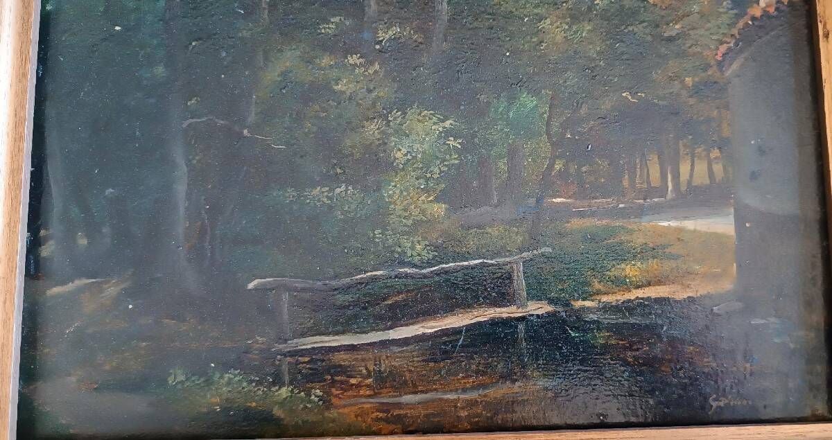 Oil painting on panel, Giuseppe Hainmann (Milan 1828-Alexandria, Egypt 1883)