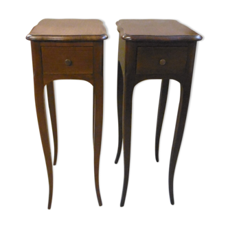 Pair of Louis XV style bedsides in cherry