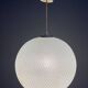 Glas hanging lamp pattern like a golfball 1970s