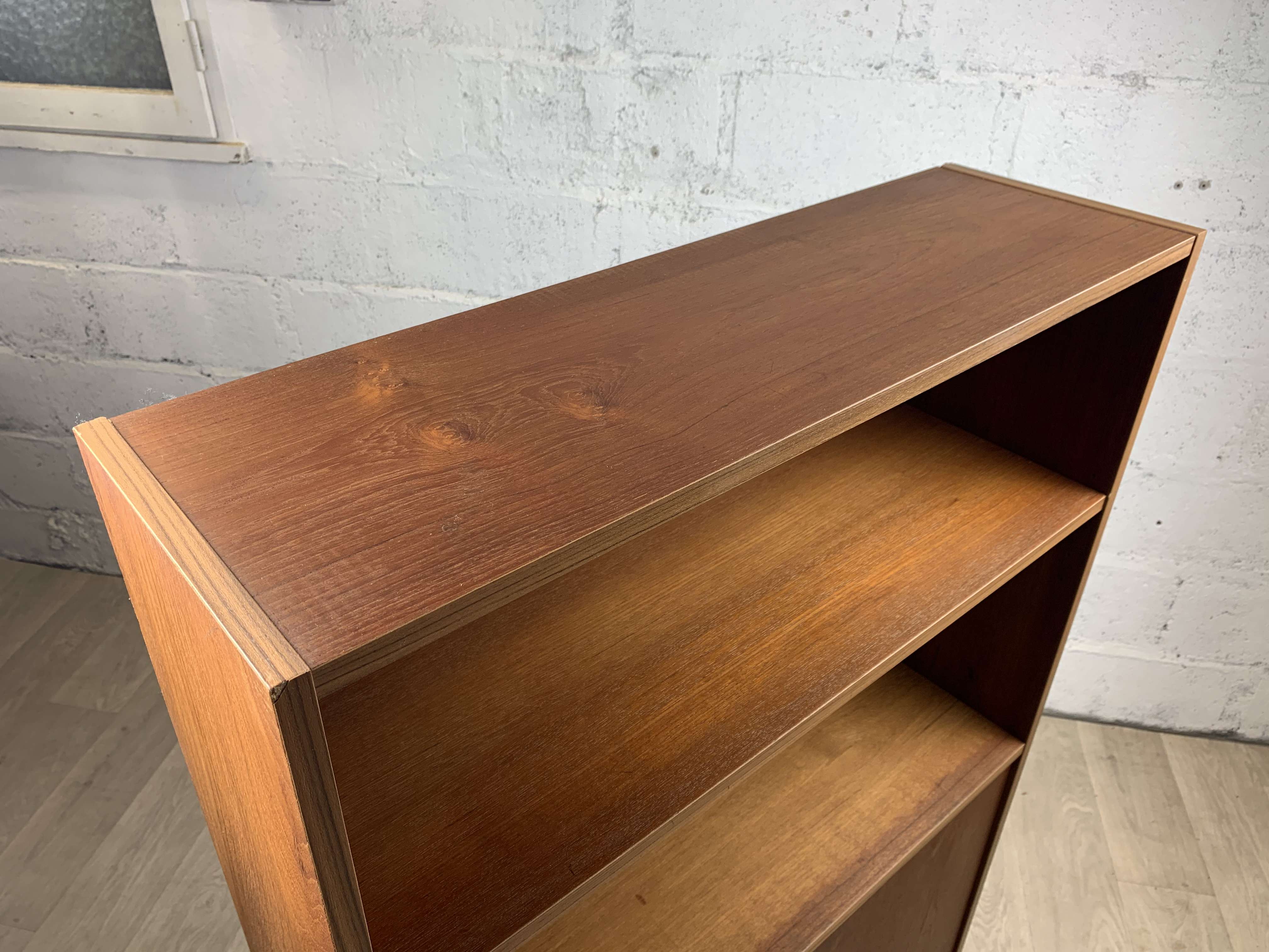 Scandinavian vintage teak library, 60s