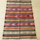 Multicolored Berber kilim carpet handmade in pure wool 100 x 150cm