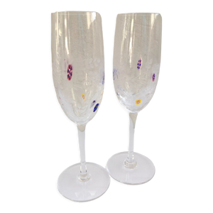 Duo de flûtes à champagne