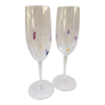 Duo de flûtes à champagne Cristal Saint-Louis