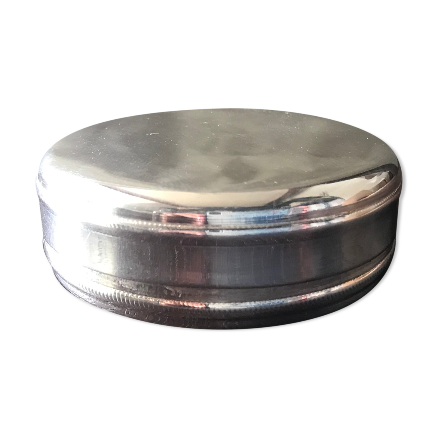 Silver metal pill box
