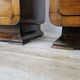 Art Decò walnut bedside tables with door and drawer