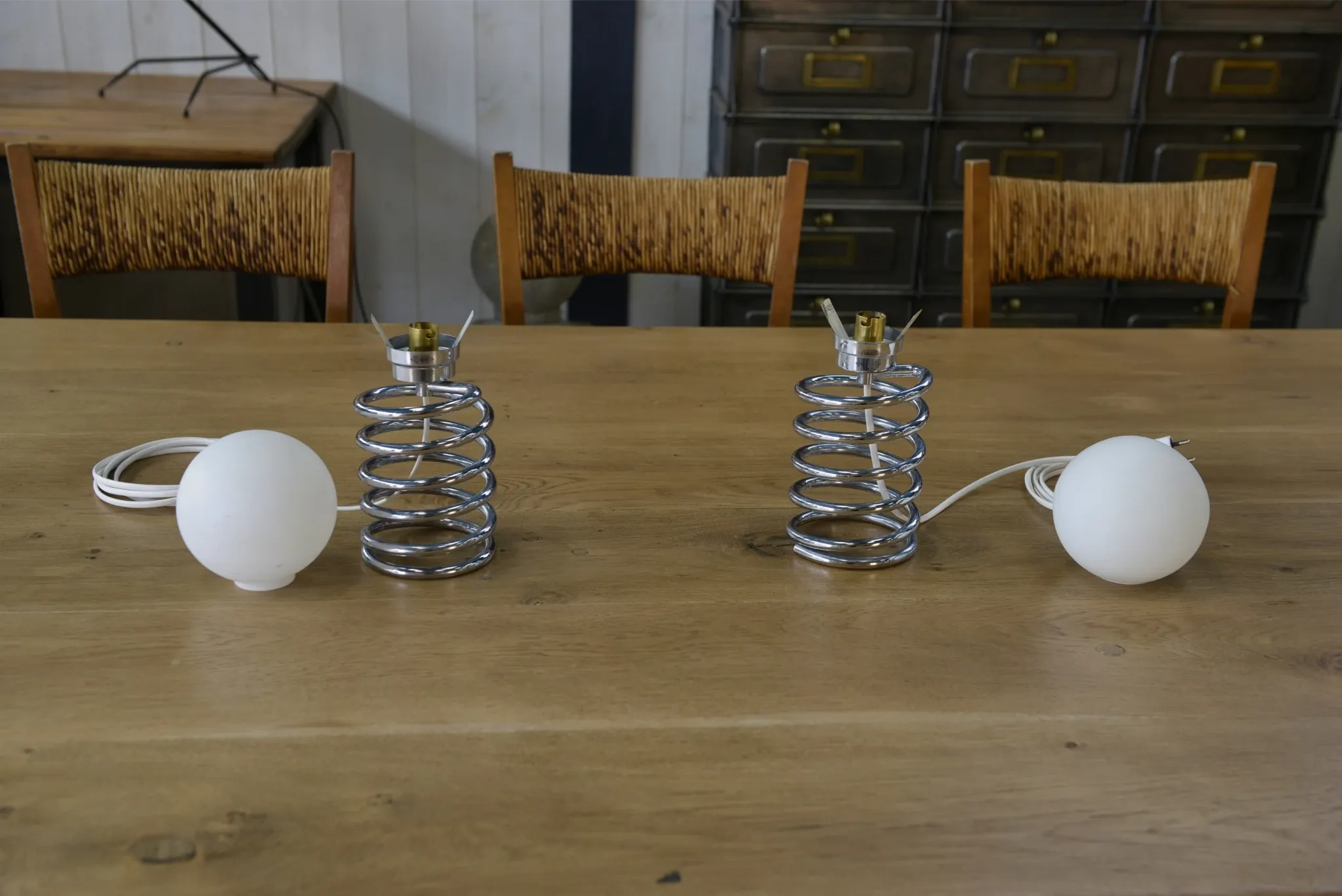 Pair of designer lamps model Spring by Ingo Maurer 20th century