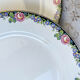 7 opaque porcelain dinner plates Digoin floral pattern 3984