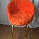 Vintage orange moumoute chair of original 60s