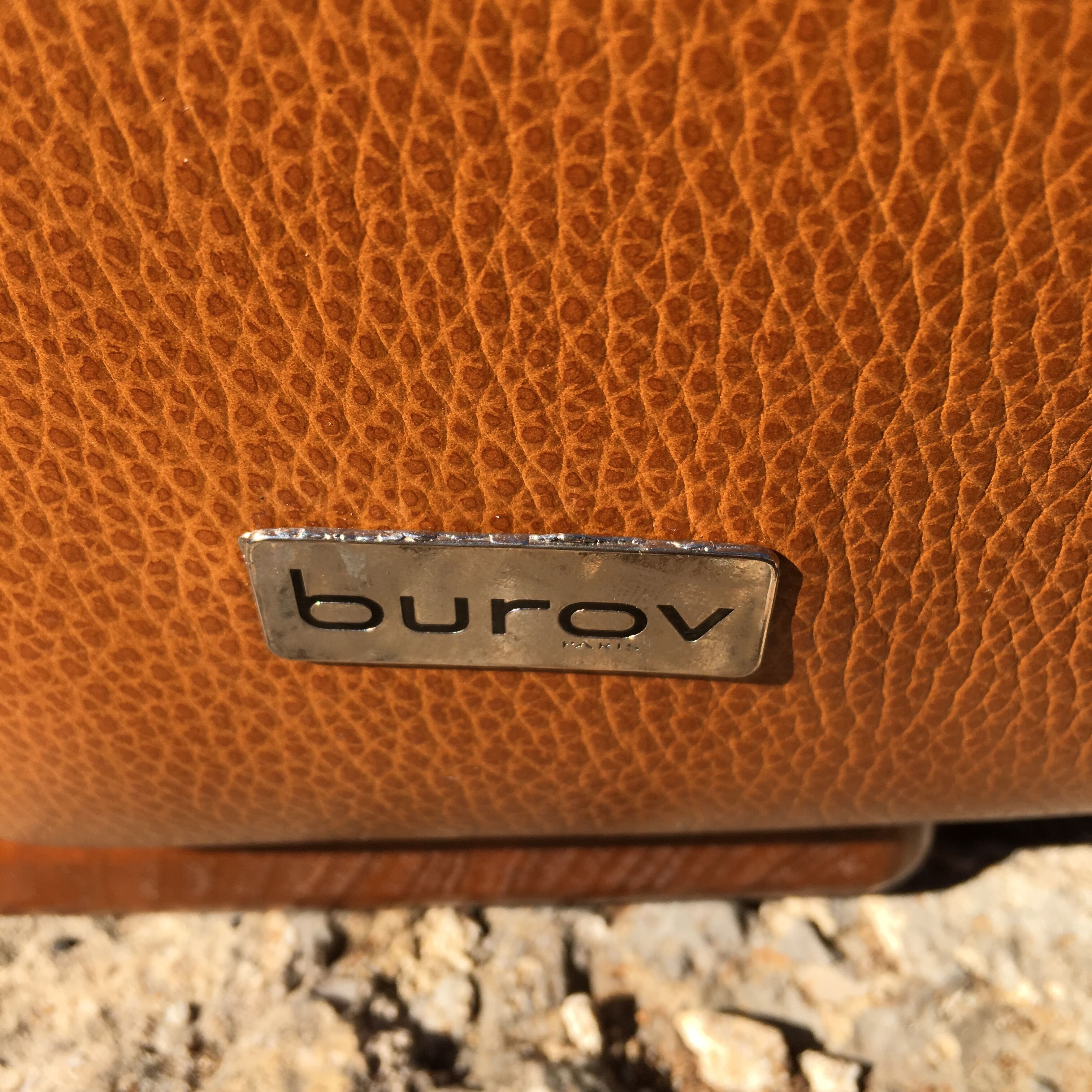 Leather armchair and ottoman 80 Burov