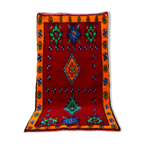 Tapis berbère marocain rouge 278 x 146cm