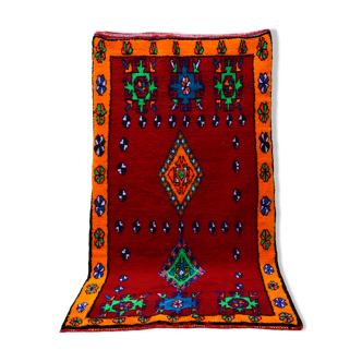 Tapis berbère marocain rouge 278 x 146cm