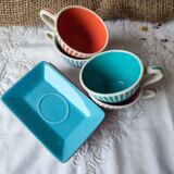 Set of 4 vintage lbvyr cups & saucers – 1970s