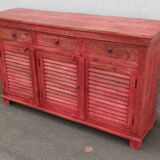 Red wooden sideboard