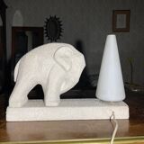 Art Deco Cubist Lamp – Primavera Workshop, Spring. Vintage Design with Elephant