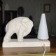 Art Deco Cubist Lamp – Primavera Workshop, Printemps. Vintage design with elephant