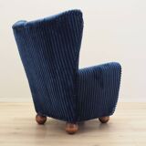 Navy blue armchair, Scandinavian design, production: Denmark