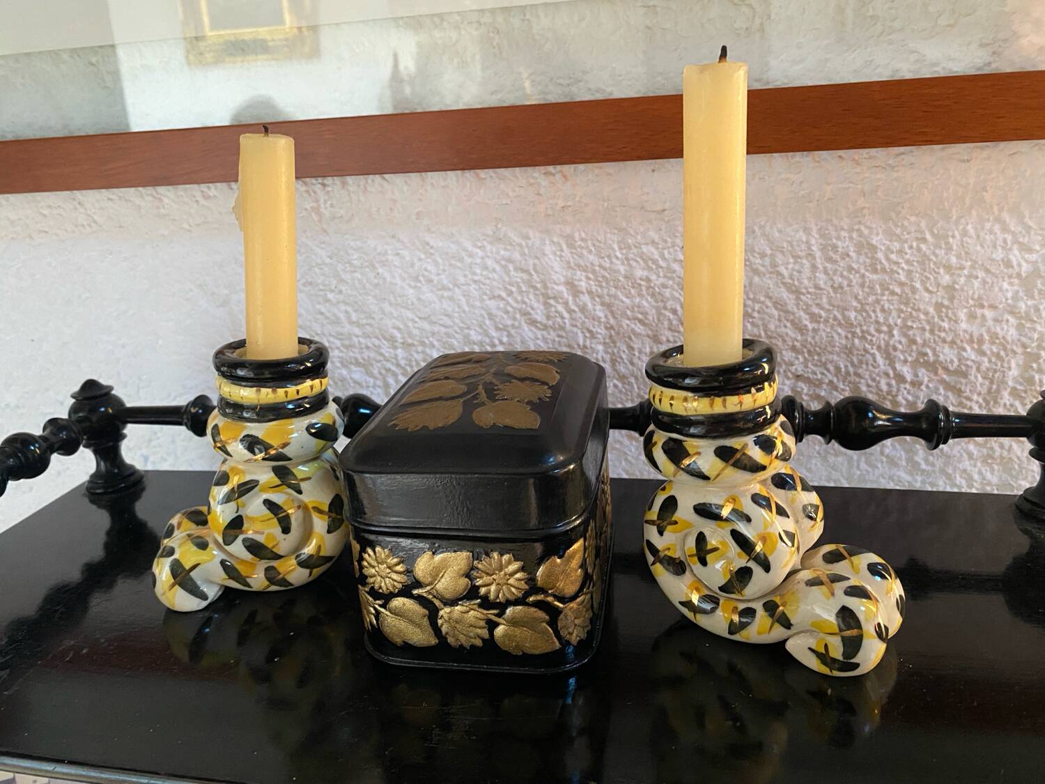 Vintage Handmade Candlestick Duo