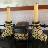 Vintage Handmade Candlestick Duo