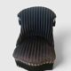Striped black velvet armchair creation Paris