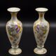 Pair of hand-painted ceramic vases in Dutch Art Nouveau Gouda PZH, 'Violetta', 1899
