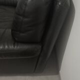Black leather armchair Natuzzi