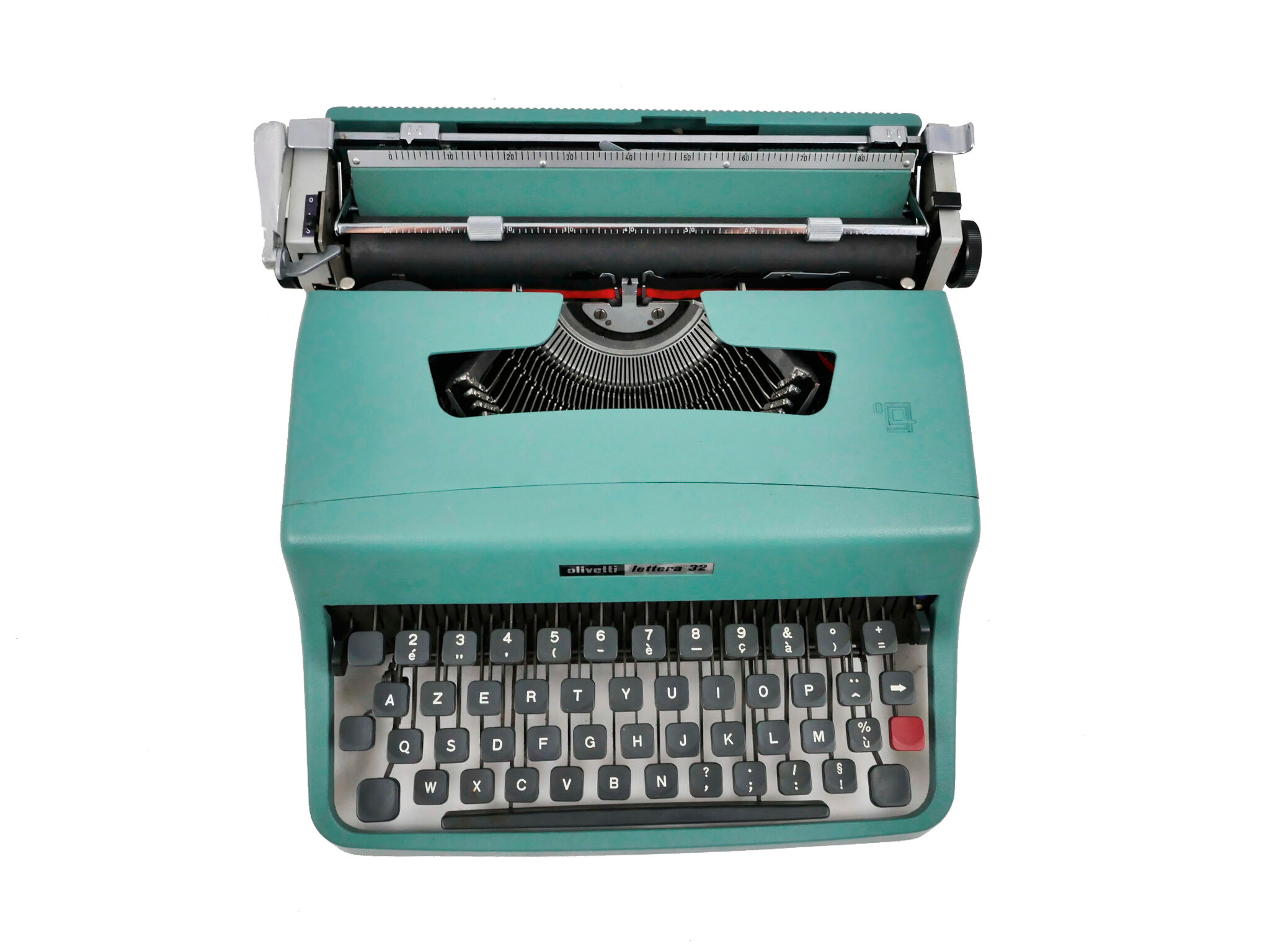 Olivetti Lettera 32 blue typewriter