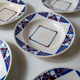 Set of 6 old luneville ceramic hollow plates