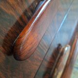 Vintage enfilade in rosewood, antique dressing table, chest of drawers.