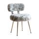 Pelfran mouldy chair in faux grey fur