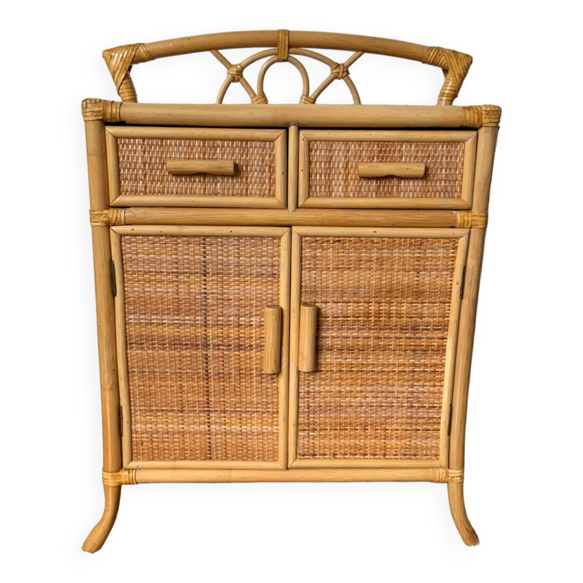 Vintage rattan sideboard