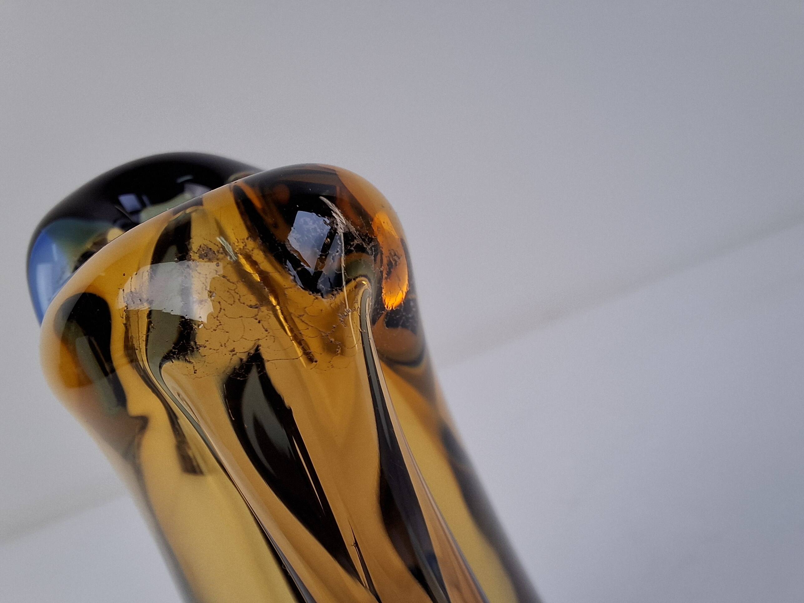 Czech art glass vase by Hana Machovska Mstisov, 1960s