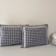 Set of 2 vintage cushions, blue gingham