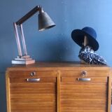 Notary cabinet binder double curtains