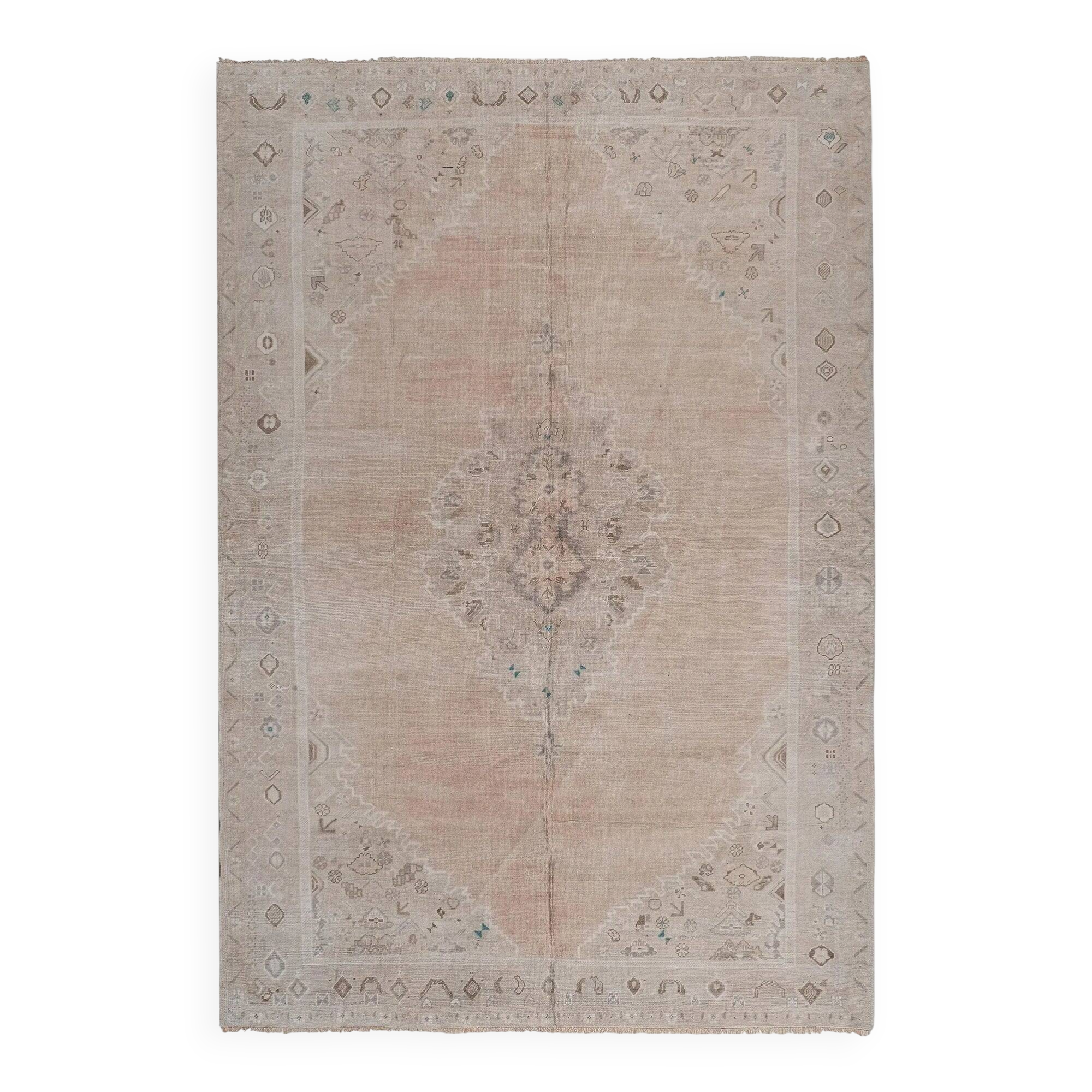 Vintage Turkish handmade rug 181x270 cm
