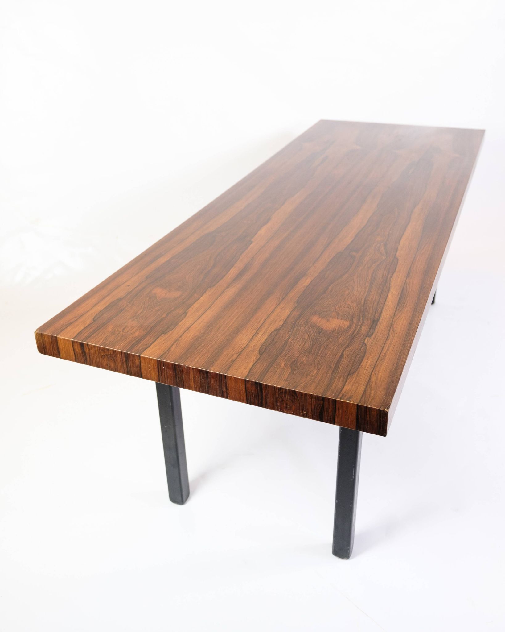 Coffee Table Made In Rosewood With Metal Frame From 1960s