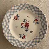 6 dessert plates made of old earthenware Digoin Sarreguemines model Bastia art deco